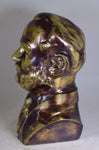 22cms SCULPTURE MIGUEL GRAU Bust Bronze Peru Art Decorator Almirant Marine