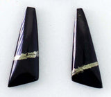 72.5carats LEMURIAN BLACK JADE Gem Peru Pyrite Quartz Pendant Jewelry Cabochon Healing Nephrite Gemstone B531