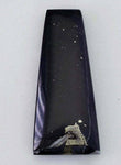 78carats LEMURIAN BLACK JADE Gem Peru Pyrite Quartz Pendant Jewelry Cabochon Healing Nephrite Gemstone B532