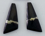 78carats LEMURIAN BLACK JADE Gem Peru Pyrite Quartz Pendant Jewelry Cabochon Healing Nephrite Gemstone B532