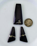 78carats LEMURIAN BLACK JADE Gem Peru Pyrite Quartz Pendant Jewelry Cabochon Healing Nephrite Gemstone B532