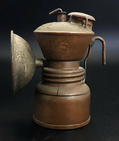 10cms ORIGINAL MINERS LAMP baldwin 1900 carbide usa vintage lantern