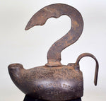 MINERS LAMP a c wells 5a england 1800th oil lantern single torch iron cast