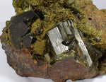 13ms PREMIUM EPIDOTE CRYSTALS cluster peru green color mineral specimen C442