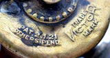 9.5cms MINERS LAMP VICTOR 1920 carbide usa vintage lantern brass bronze N19