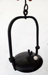 50cms ORIGINAL LENTICULAR FRANCE 1800s miners lamp tunnel lantern iron cast N30