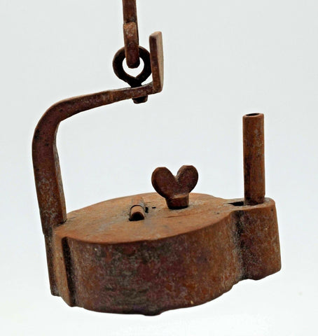 FROG MINERS LAMP oil iron cast lantern antique germany 1800 N21