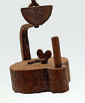 FROG MINERS LAMP oil iron cast lantern antique germany 1800 N21