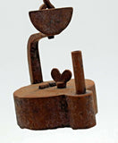 FROG MINERS LAMP oil iron cast lantern antique germany 1800 N21
