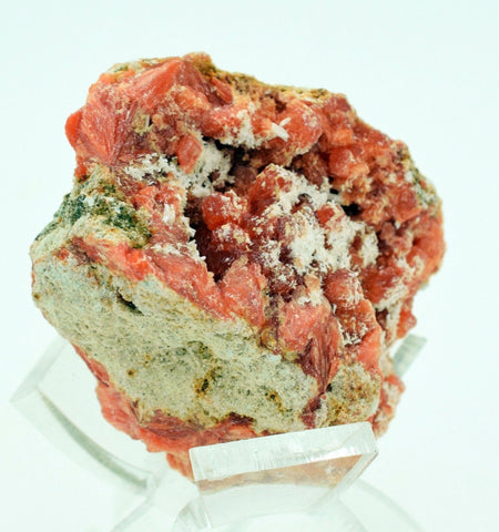 3.5cm RED ORANGE STILBITE heulandite calcite crystals peru mineral specimen F123