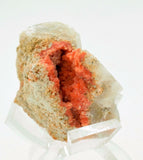 3cm RED ORANGE STILBITE heulandite calcite crystals peru mineral specimen F122