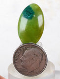 13.5cts GEM SILICA CHRYSOCOLLA Emeraldine Lily Mine Peru Cabochon Scenic Quartz Malachite Chalcedony Emerald Jade Color B807