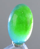 12carats GEM SILICA CHRYSOCOLLA Emeraldine Chalcedony Lily Mine Peru Cabochon Quartz Malachite Emerald Color Jade Color BE791