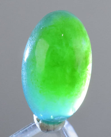 12carats GEM SILICA CHRYSOCOLLA Emeraldine Chalcedony Lily Mine Peru Cabochon Quartz Malachite Emerald Color Jade Color BE791