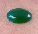 12carats GEM SILICA CHRYSOCOLLA Emeraldine Chalcedony Lily Mine Peru Cabochon Quartz Malachite Emerald Color Jade Color BE791