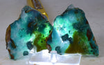 181grs GEM SILICA CHRYSOCOLLA Slab Chalcedony Quartz Lily Mine Peru Bluish Green Jade Emerald Color mineral specimen S18