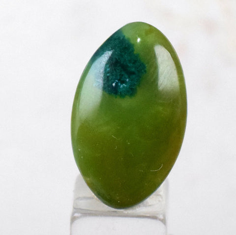 13.5cts GEM SILICA CHRYSOCOLLA Emeraldine Lily Mine Peru Cabochon Scenic Quartz Malachite Chalcedony Emerald Jade Color B807