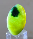 13.5cts GEM SILICA CHRYSOCOLLA Emeraldine Lily Mine Peru Cabochon Scenic Quartz Malachite Chalcedony Emerald Jade Color B807