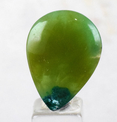14.5cts GEM SILICA CHRYSOCOLLA Emeraldine Lily Mine Peru Cabochon Scenic Quartz Malachite Chalcedony Emerald Jade Color B808