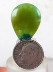 14.5cts GEM SILICA CHRYSOCOLLA Emeraldine Lily Mine Peru Cabochon Scenic Quartz Malachite Chalcedony Emerald Jade Color B808