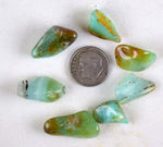 Lot 7 GEM BLUE OPAL seascape peru tumbled pendant caribean turquoise color b834