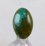 5.5cts GEM SILICA CHRYSOCOLLA Emeraldine Lily Mine Peru Cabochon Scenic Quartz Malachite Chalcedony Emerald Jade Color B831