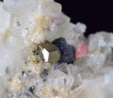 4.6cms RHODOCHROSITE PYRITE FLUORITE Quartz Sphalerite Super Mineral Combo Pasto Bueno Mine Old Stock Collector Peru Mineral Specimen RE138