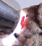 4.2cm PROUSTITE RUBY SILVER Rhodochrosite Quartz Crystals Peru H212