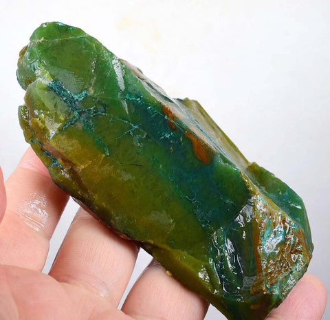 213 Grams GEM SILICA CHRYSOCOLLA Multicolor Chalcedony Emerald Jade Color Lily Mine S19