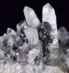 8.3cms QUARTZ PYRITE HUARON  Peru Tetrahedrite Sphalerite Crystals Old Stock Collector  Mineral Specimen Q278