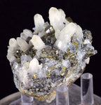6.6cms QUARTZ PYRITE HUARON  Peru Tetrahedrite Sphalerite Crystals Old Stock Collector  Mineral Specimen Q281