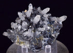 8.2cms QUARTZ PYRITE HUARON  Peru Tetrahedrite Sphalerite Crystals Old Stock Collector  Mineral Specimen Q282