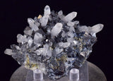 8.2cms QUARTZ PYRITE HUARON  Peru Tetrahedrite Sphalerite Crystals Old Stock Collector  Mineral Specimen Q282