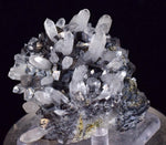 8.2cms QUARTZ PYRITE HUARON  Peru Tetrahedrite Sphalerite Crystals Old Stock Collector  Mineral Specimen Q282