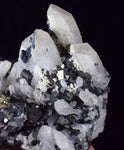 8.5cms QUARTZ PYRITE HUARON  Peru Tetrahedrite Sphalerite Crystals Old Stock Collector  Mineral Specimen Q283
