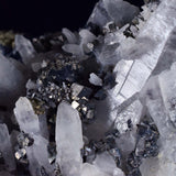 8.5cms QUARTZ PYRITE HUARON  Peru Tetrahedrite Sphalerite Crystals Old Stock Collector  Mineral Specimen Q283