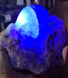 12cms BLUE GREEN FLOURITE Cystals Peru Facet Display Fluorescent Collector Mineral Specimen K46
