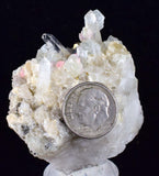 4.6cms RHODOCHROSITE PYRITE FLUORITE Quartz Sphalerite Super Mineral Combo Pasto Bueno Mine Old Stock Collector Peru Mineral Specimen RE138
