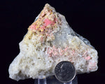 7.8cms RHODOCHROSITE RHOMBOHEDRAL QUARTZ Crystals Huayllapon Pasto Bueno Mine Peru Collector Mineral Specimen R190