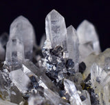 8.3cms QUARTZ PYRITE HUARON  Peru Tetrahedrite Sphalerite Crystals Old Stock Collector  Mineral Specimen Q278