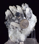 6.9cms QUARTZ PYRITE HUARON  Peru Tetrahedrite Sphalerite Crystals Old Stock Collector  Mineral Specimen Q279