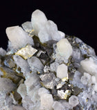 6.6cms QUARTZ PYRITE HUARON  Peru Tetrahedrite Sphalerite Crystals Old Stock Collector  Mineral Specimen Q281