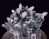 8.2cms QUARTZ PYRITE HUARON  Peru Tetrahedrite Sphalerite Crystals Old Stock Collector  Mineral Specimen Q282