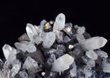 8.2cms QUARTZ PYRITE HUARON  Peru Tetrahedrite Sphalerite Crystals Old Stock Collector  Mineral Specimen Q282