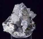 4cms QUARTZ PYRITE HUARON  Peru Tetrahedrite Sphalerite Crystals Old Stock Collector  Mineral Specimen Q285