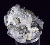 4cms QUARTZ PYRITE HUARON  Peru Tetrahedrite Sphalerite Crystals Old Stock Collector  Mineral Specimen Q285