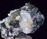 4cms QUARTZ PYRITE HUARON  Peru Tetrahedrite Sphalerite Crystals Old Stock Collector  Mineral Specimen Q285