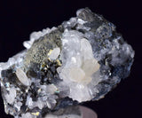 4cms QUARTZ PYRITE HUARON  Peru Tetrahedrite Sphalerite Crystals Old Stock Collector  Mineral Specimen Q285