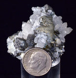 4cms QUARTZ PYRITE HUARON  Peru Tetrahedrite Sphalerite Crystals Old Stock Collector  Mineral Specimen Q285
