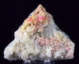 7.8cms RHODOCHROSITE RHOMBOHEDRAL QUARTZ Crystals Huayllapon Pasto Bueno Mine Peru Collector Mineral Specimen R190